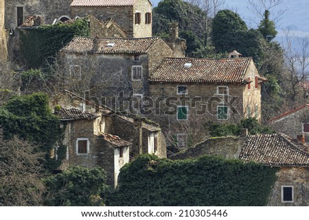 Deserted houses in old istrian village, Croatia