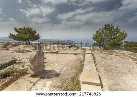 Temple in prehistoric Vouni palace near Lefke, North Cyprus