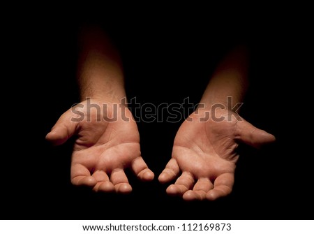 Praying Hands In Black Background Stock Photo 112169873 : Shutterstock