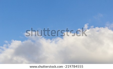 blue sky with white background