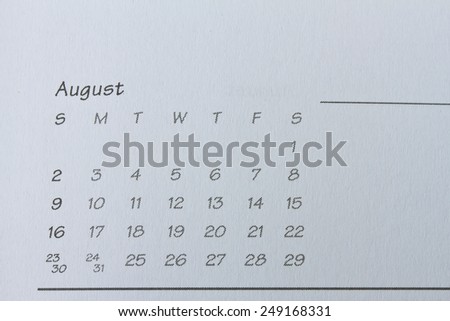 Month Of August background