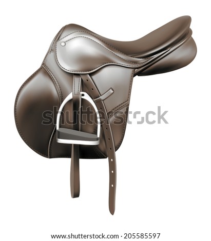 leather equestrian saddle vector leather equestrian saddle vector