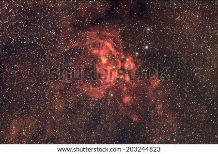 Beautiful Night Sky and Deep sky Object,NGC6357 ,Lobster Nebula in the constellation of Scorpius.