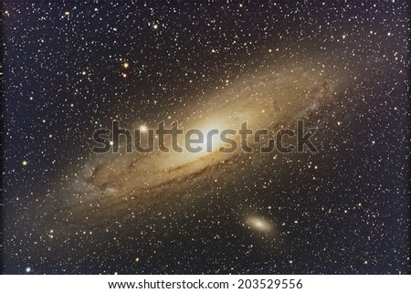 Beautiful Night Sky and Deep sky Object,M31 Andromeda Galaxy in the constellation of Andromeda.