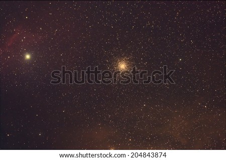 Beautiful Night Sky and Deep sky Object,M4 Messier,globular cluster in the constellation of Scorpius