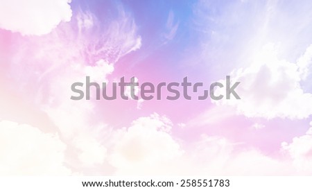 blurred of sky and cloud in the vintage retro pastel tone.for backgrounds.