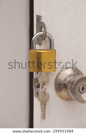 Keys in a door