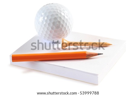 Golf objects. Isolated
