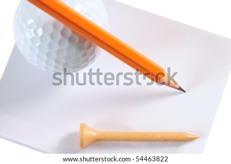 Golf objects. Isolated