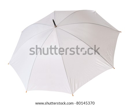 White umbrella. Isolated