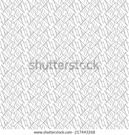 Seamless repeating black and white pattern of simple abstract lines