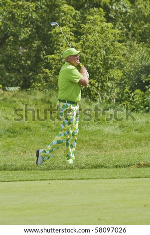 TORONTO, ONTARIO - JULY 21: US golfer John Daly during a pro-am event at the RBC Canadian Open golf, St. George\'s, Golf and Country Club July 21, 2010 Toronto, Ontario.