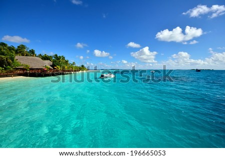 Bar in tropical island