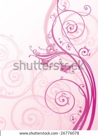 stock vector : Pink floral background