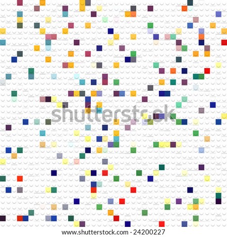 3d texture of white constructing cubes with colored spots