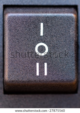 A power button as a symbol for start, stop or energy