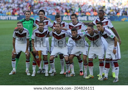 RIO DE JANEIRO BRAZIL July 13 2014 Players of Germany pose for a photo before the 2014 World Cup Final game between Argentina and Germany at Maracana Stadium NO USE IN BRAZIL RIO DE JANEIRO BRAZIL July 13 2014 Players of Germany pose for a photo before the 2014 World Cup Final game between Argentina and Germany at Maracana Stadium NO USE IN BRAZIL