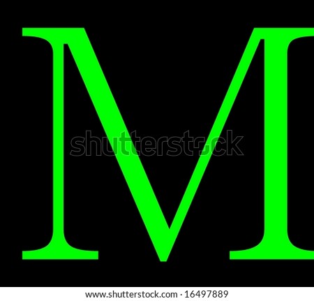  on Figure  Letter M  Green Stock Photo 16497889   Shutterstock
