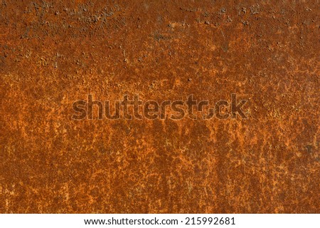 Rusted wall covering at an abandoned old garage.