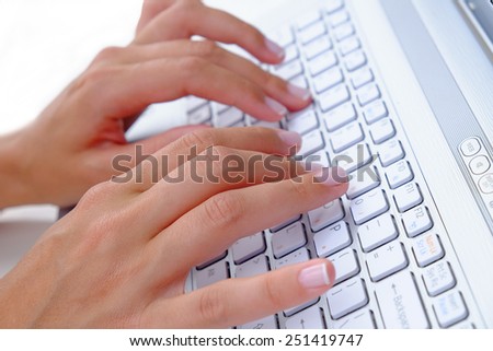 Keyboard hands typing