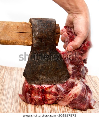 meat cutting ax