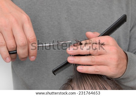 hair cutting scissors hair