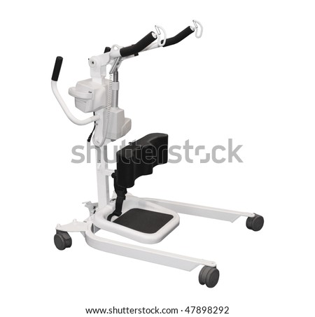 stock photo : A Mechanical Hoist to Assist a Disabled Person.