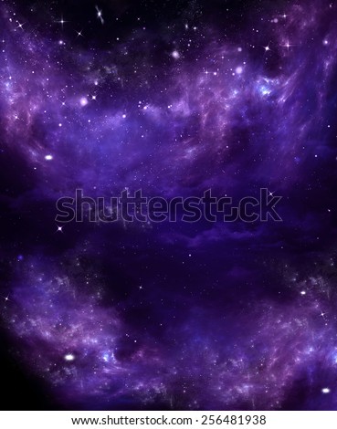 Starry sky in the open space