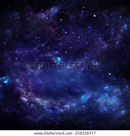 starry sky in the open space
