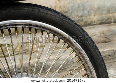 wheel motorbike rust