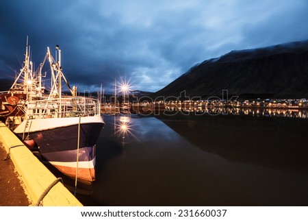 Iceland, night yacht