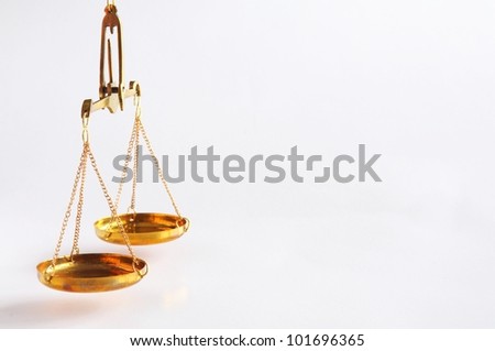 scale or scales with copyspace showing law justice or legal concept
