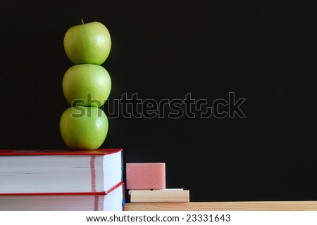 chalkboard and apple