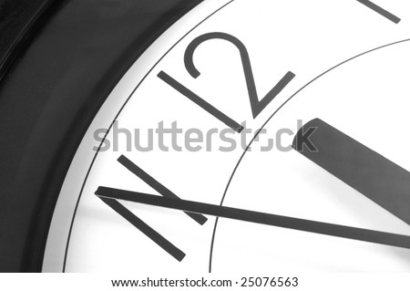 wall clock at 12. time is running out