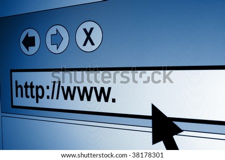 www internet browser showing a communication concept