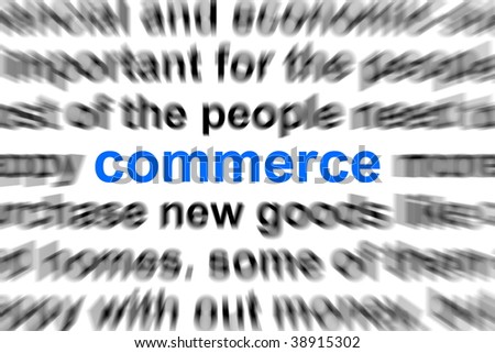 business and commerce concept with word in a dictionarry