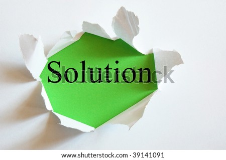solving a business problem with solution in a paper hole