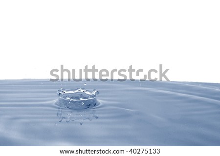 healthy lifestyle concept with splashing water drop isolated on white background