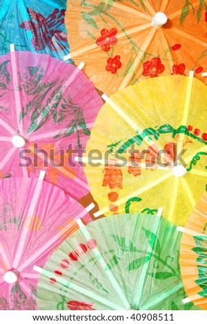 colorful cocktail umbrella texture for summer drinks