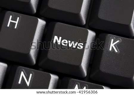 Current News on Latest Internet News Concept With A Black Button On Computer Keyboard
