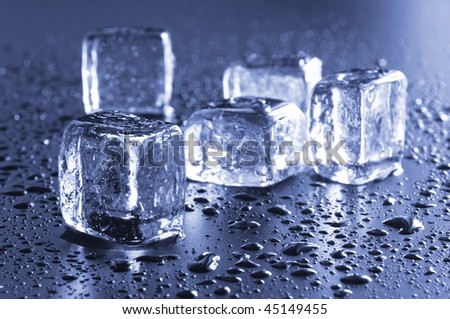 cool ice cube background with copyspace for a text message