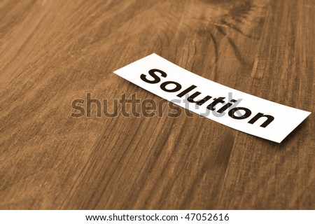 business solution idea with free blank space for text message