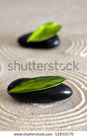 stones and sand in a peaceful still life