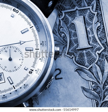 time is business money concept with watch
