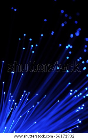 abstract information technology background with fiber optics
