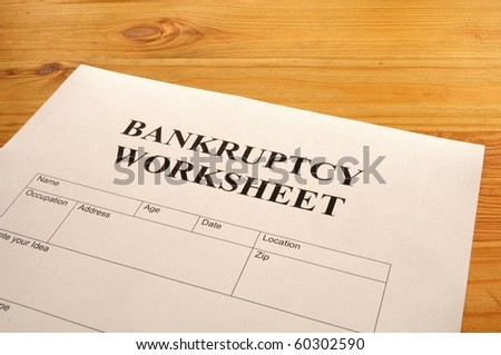 Worksheets Bankruptcy Worksheet bankruptcy worksheet form or document showing business concept concept