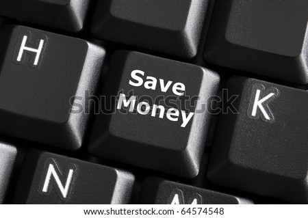 save money for investment concept with a button on computer keyboard