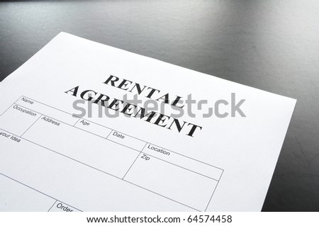 stock photo : rental agreement rental agreement forms. stock photo : rental agreement