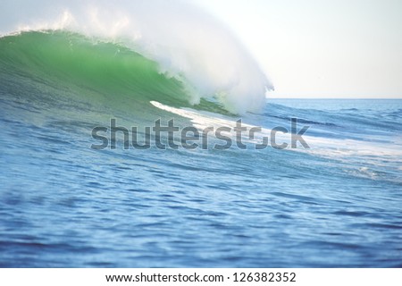 Huge wave during the Maverick Invitational big wave surfing competition