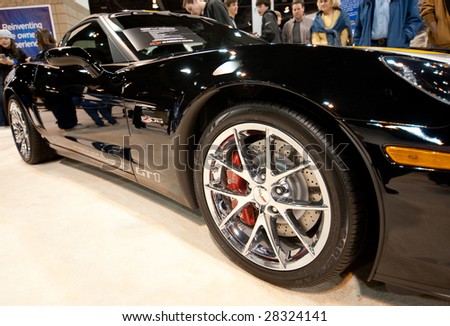 stock photo : DENVER, CO - APRIL 5: This Corvette GT Convertible is one